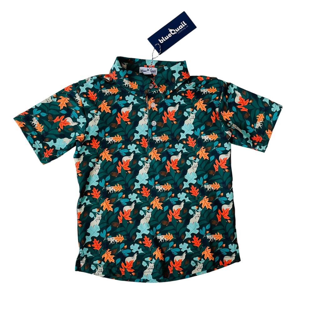 NWT Blue Quail Size 12 Fall Foliage Polo Short Sleeve